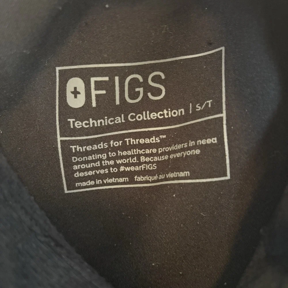 FIGS Women's Black Zamora Maternity Jogger Scrub Pants Small/Tall Full Panel - Picture 4 of 10